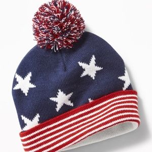 OLD NAVY USA Red, White & Blue Stars Knit Beanie